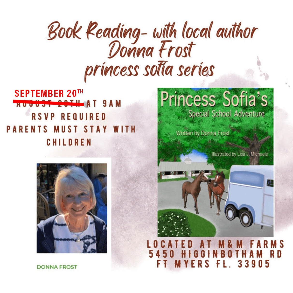 Children's Book Reading at M&M Farms Local Author Donna Frost