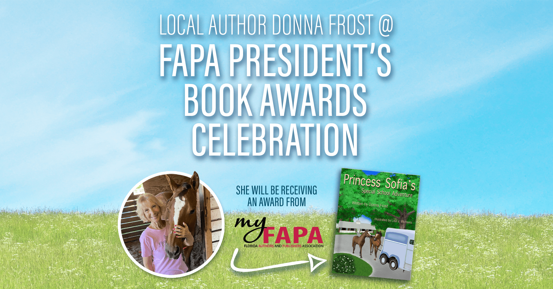 Author Donna Frost will be at FAPACon 2024's President's Book Awards Celebration